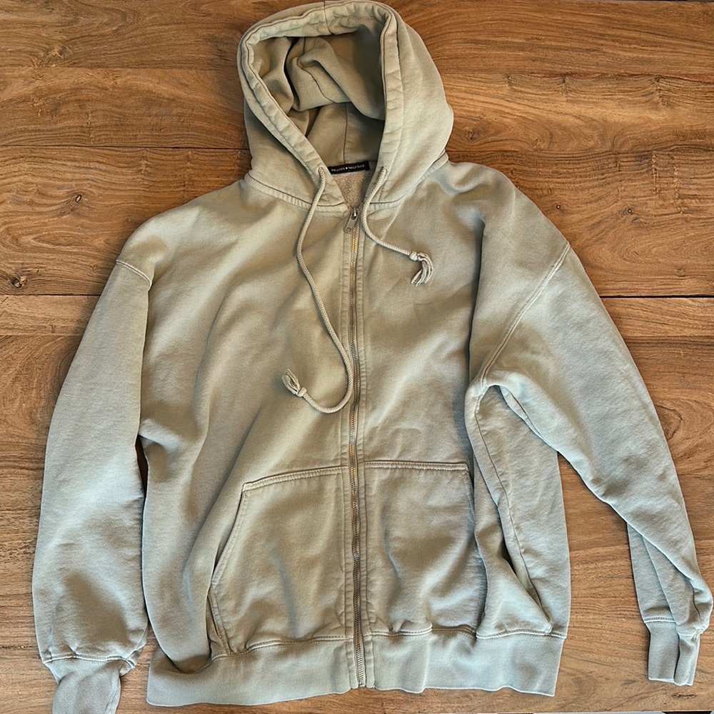 Brandy Melville Christy Hoodie - faded pale green